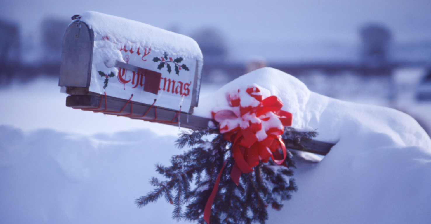 A mailbox in winter